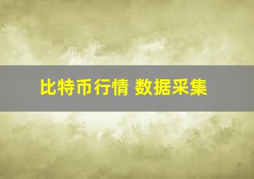 比特币行情 数据采集